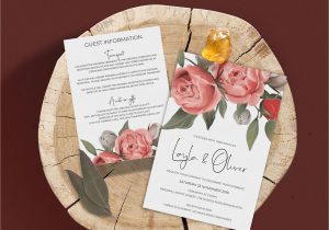 Wedding Invitation Card Flower Design Wedding Invitation Stationery Suite the Laylah