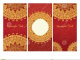 Wedding Invitation Card Red Background Design Greeting Cards In East Style On Red Background Stock Vector
