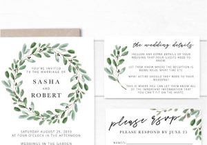 Wedding Invitation Card with Name Editing Rustic Wedding Invitation Editable Wedding Invite Rustic