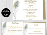 Wedding Invitation Card with Name Editing Stunning Peacock theme Invitation Kit Printable Templates