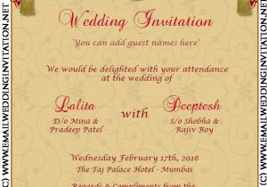 Wedding Invitation Email Template Indian Indian Wedding Invitation Ecards