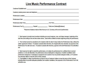 Wedding Musician Contract Template Sample Music Contract Template 22 Free Documents In Pdf