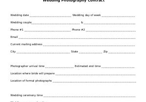 Wedding Photography Contracts Templates Photography Contract Example 17 Free Word Pdf Documents