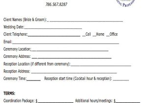 Wedding Planner Contract Template Sample Wedding Contract Agreements 9 Examples In Word Pdf