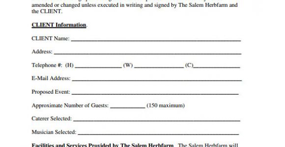 Wedding Reception Contract Template Wedding Contract Template 24 Download Free Documents