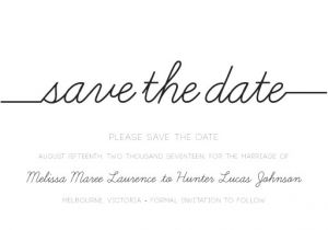 Wedding Save the Date Email Template Cursive Letterpress Save the Date