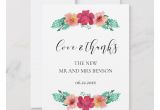 Wedding Thank You Card Zazzle Elegant Floral Design Wedding Love Thanks Card Zazzle