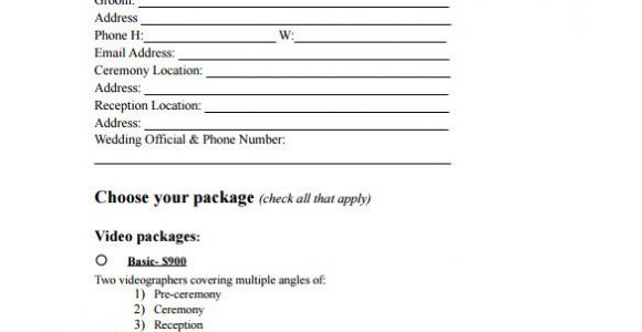 Wedding Videography Contract Template Free Videography Contract Template 10 Download Free