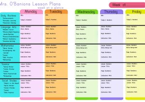 Week at A Glance Lesson Plan Template Secondgradesweeties Lesson Plans and A Printable