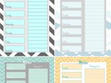 Week organizer Template Free Weekly Menu Planner Printable 4 Colors Cupcake