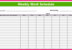 Week organizer Template Printable Weekly Schedule Template Excel Planner