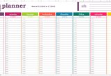 Week organizer Template Weekly Calendar Excel Weekly Calendar Template