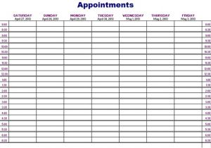 Weekly Appointment Calendar Template Appointment Calendar 2016 Template Calendar Template 2018