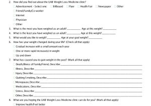 Weight Loss Questionnaire Template Beautiful Weight Loss Questionnaire Template Mold