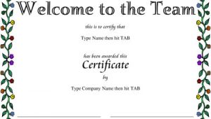 Welcome Certificate Templates Award Certificate Templates