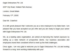 Welcome Email Template for New Employee Sample Welcome Letter 10 Documents In Word