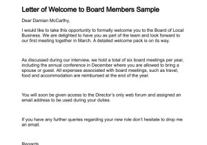Welcome On Board Email Template Letter Of Welcome