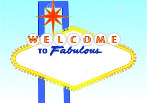 Welcome to Las Vegas Sign Template Blank Day Time Las Vegas Sign Stock Illustration