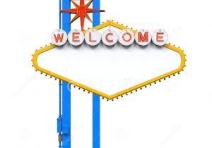 Welcome to Las Vegas Sign Template Blank Las Vegas Welcome Sign Stock Illustration