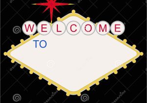 Welcome to Las Vegas Sign Template Blank Welcome to Las Vegas Sign Stock Illustration