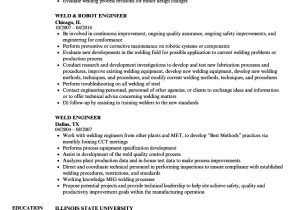 Welding Engineer Resume Weld Engineer Resume Samples Velvet Jobs
