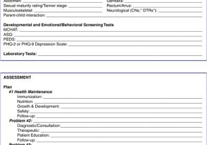 Well Child Visit Template Charting Pediatric Comprehensive and Symptom Focused