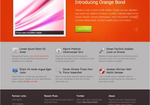 What are HTML Templates orange Bond Free HTML Css Templates