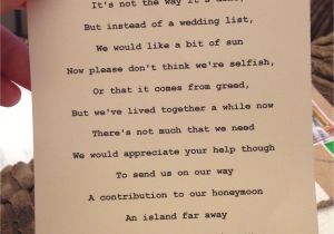 What Do You Write In A Marriage Card Little Poem with Wedding Invitation asking Guests to Put A