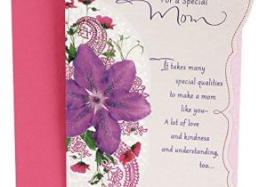What Do You Write On A Flower Card Hallmark Birthday Greeting Card to Mother Purple Flower