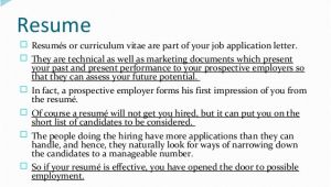What Does Resume Mean In A Job Application Job Application Letters Resume