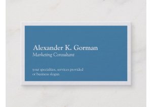 What is A Border Card Standard White Border solid Colbalt Blue Classic Business