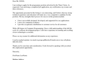 What is A Cover Letter On A Job Application Job Application Cover Letter Example Resumes Job