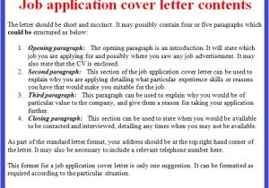 What is A Cover Letter On An Application Job Application Letter Example October 2012