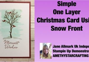 What is A Simple Card Simple One Layer Christmas Card Using Snow Front