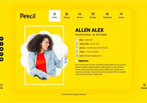 What is A Virtual Business Card Pencil Virtual Business Card Cv Resume HTML Template with