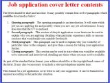 What is In A Cover Letter for A Job Application Job Application Letter Example October 2012