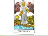 What is My Tarot Card Birthday Temperance Tarot Card Healing Harmony Adaptability Stock