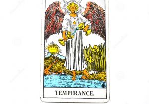 What is My Tarot Card Birthday Temperance Tarot Card Healing Harmony Adaptability Stock