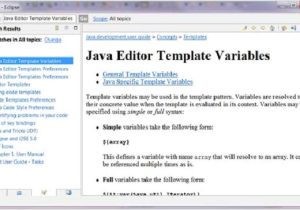 What is Template In Java Eclipse Code Templates