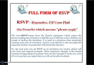What is the Full form Of Rsvp In Marriage Card What is the Full form Of Rsvp