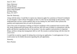 What is the Purpose Of A Covering Letter Cover Letter for Clinical Nursing Instructor Perfect
