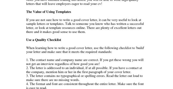 What Makes A Good Cover Letter for A Job How to Write A Good Cover Letter Letters Free Sample