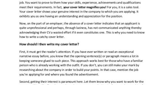 What Needs to Be Included In A Cover Letter How to Write A Catchy Cover Letter Template Included