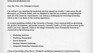 What to Include In A Cover Letter for An Internship Internship Cover Letter Sample Resume Genius