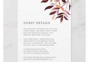 What to Include On Details Card Wedding Harvest Wedding Guest Details Card Zazzle Com Con Imagenes