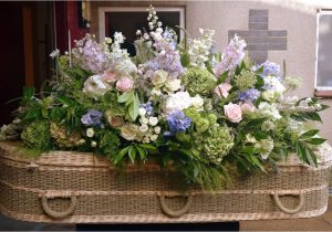 What to Put On A Funeral Flower Card A Stunning Cottage Garden Style Casket Spray Funeral