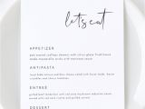 What to Put On Details Card Wedding Adella Minimal Wedding Menu Template Minimalist Wedding