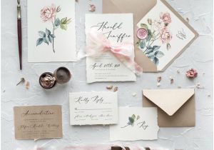 What to Put On Details Card Wedding Calligraphy Floral Wedding Invitations with Envelopes Line