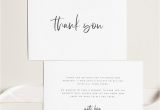 What to Put On Details Card Wedding Printable Thank You Card Wedding Thank You Cards Instant