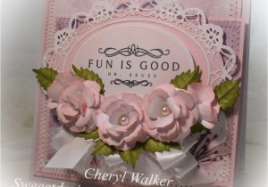 What to Put On Valentines Flower Card Fun is Good Hand Stamped Cards Flower Cards Card Making